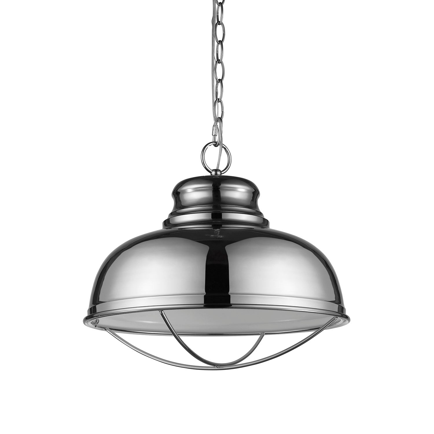 Indoor 1-Light Pendant W/Metal Shade In Polished Nickel by Acclaim Lighting