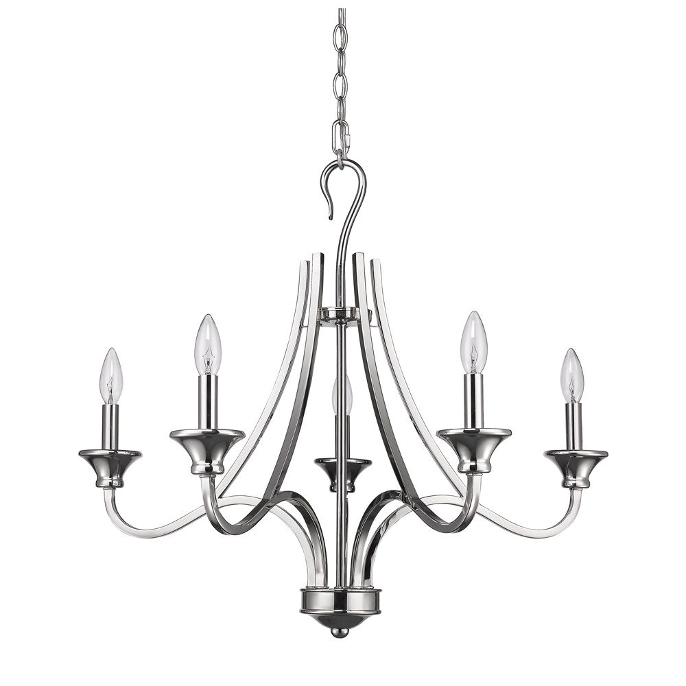 Indoor 5-Light Chandelier In Polished Nickel by Acclaim Lighting