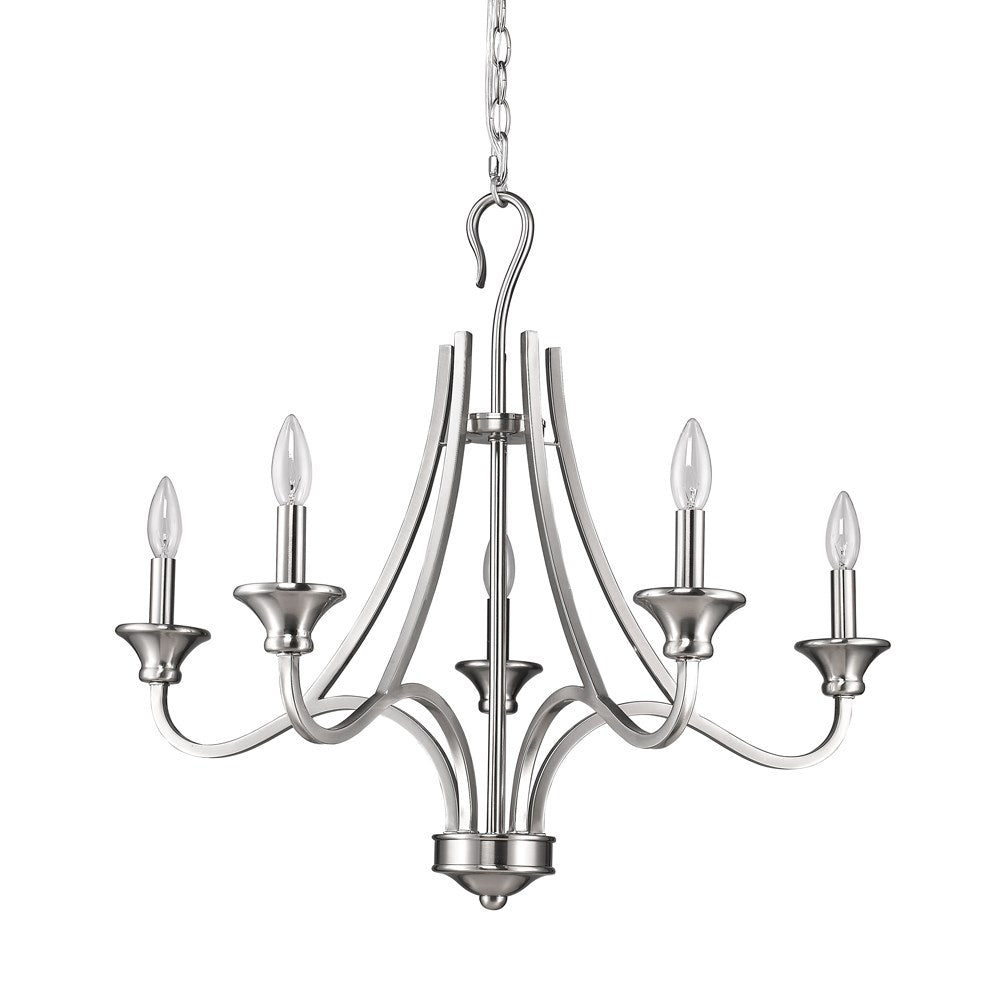 Indoor 5-Light Chandelier In Satin Nickel by Acclaim Lighting