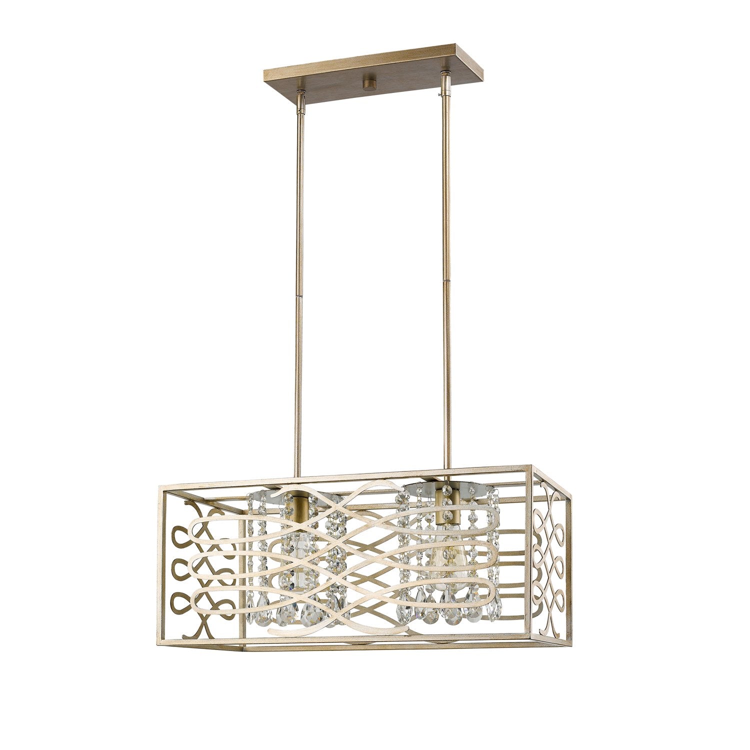 Indoor 2-Light Pendant W/Crystal In Washed Gold by Acclaim Lighting