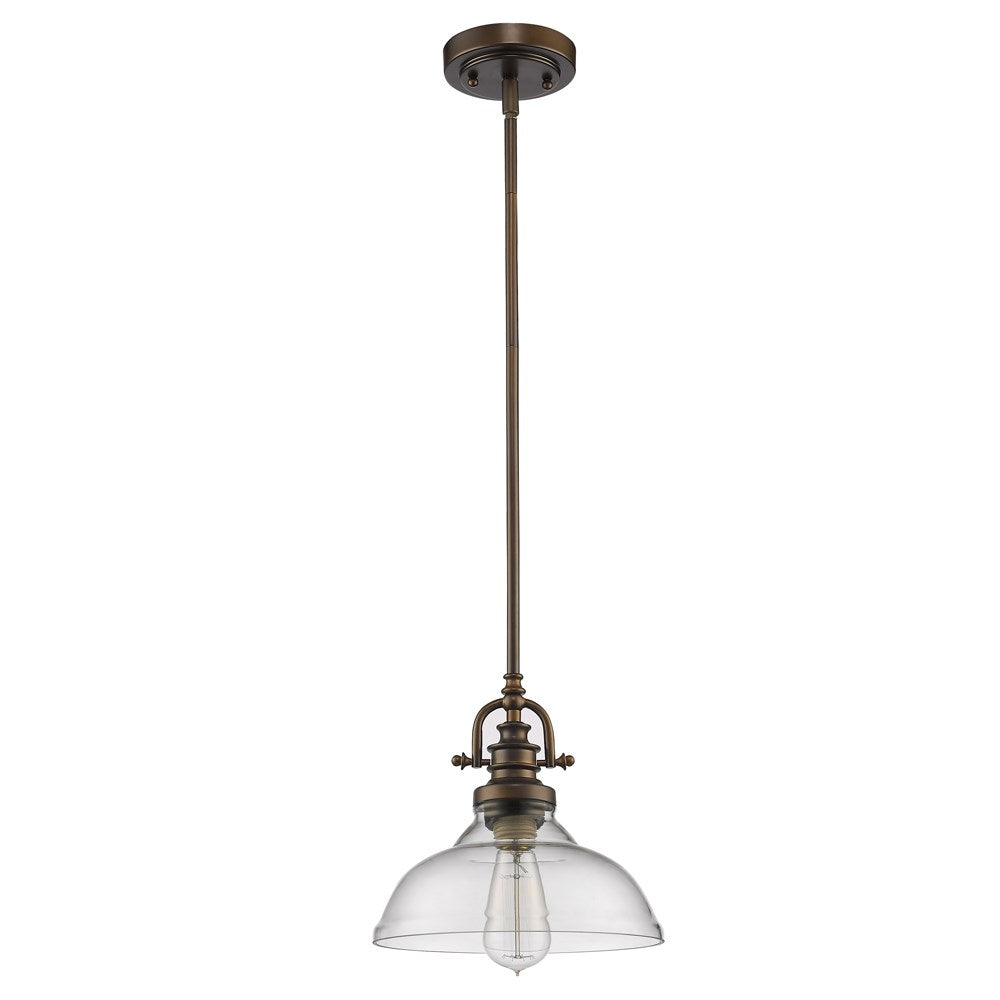 Indoor 1-Light Mini Pendant W/Glass Shade In Oil Rubbed Bronze by Acclaim Lighting