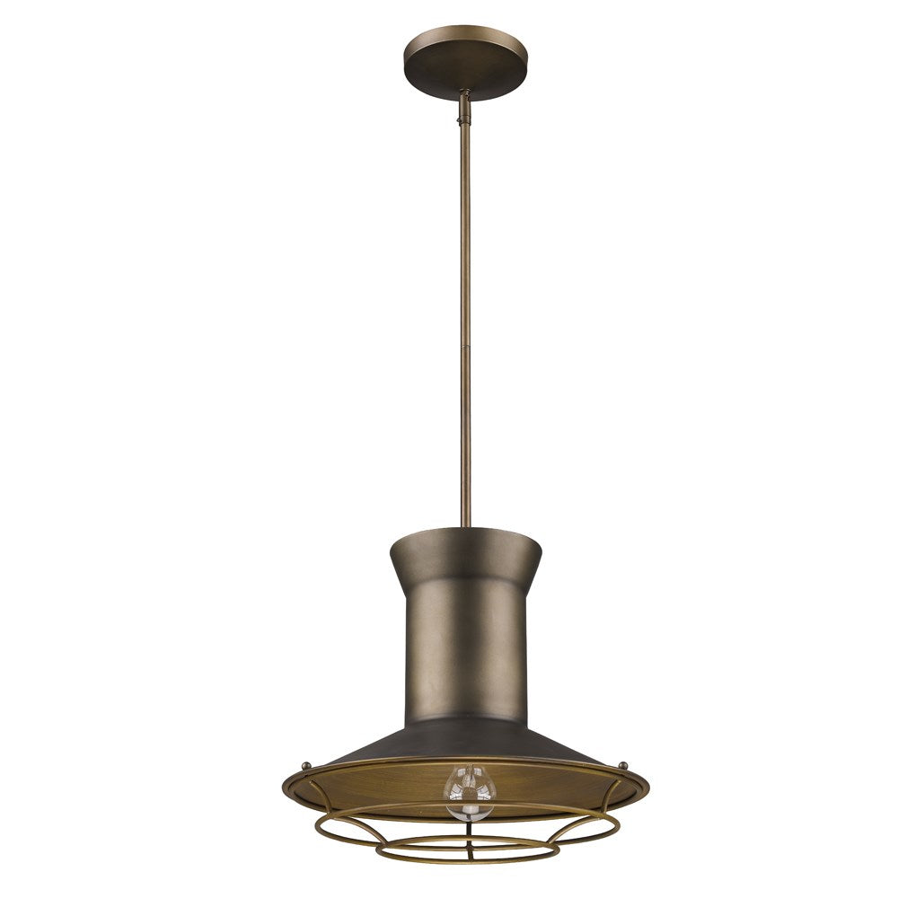 Indoor 1-Light Pendant W/Louver In Tin Coated Finish by Acclaim Lighting