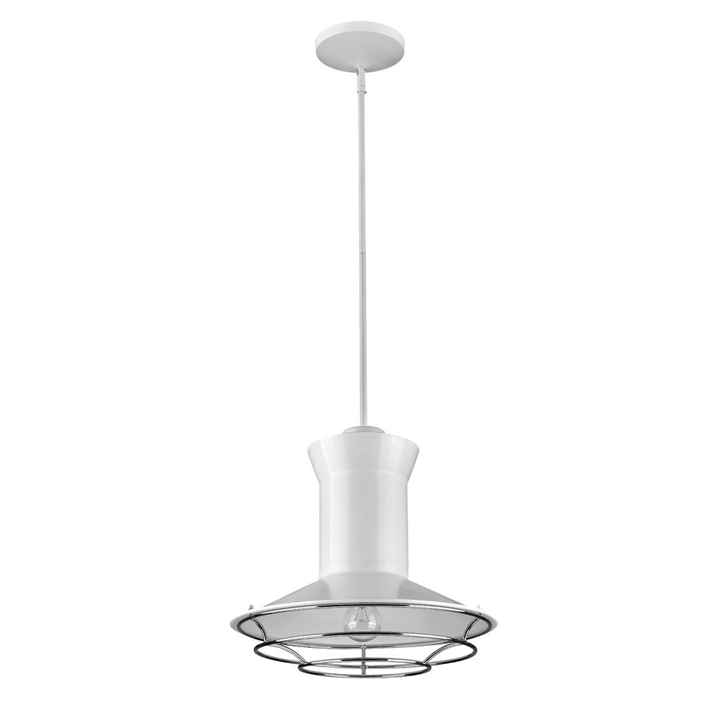 Indoor 1-Light Pendant W/Louver In White by Acclaim Lighting