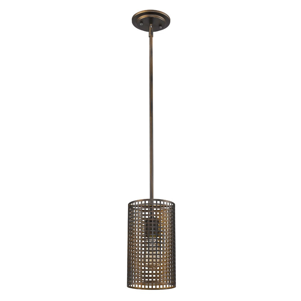 Indoor 1-Light Mini Pendant W/Metal Shade In Oil Rubbed Bronze by Acclaim Lighting