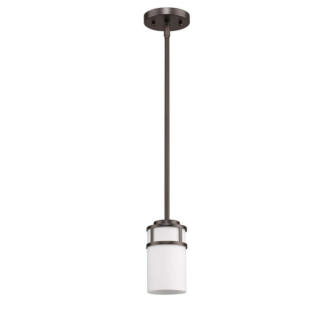 Indoor 1-Light Pendant W/Glass Shade In Oil Rubbed Bronze by Acclaim Lighting