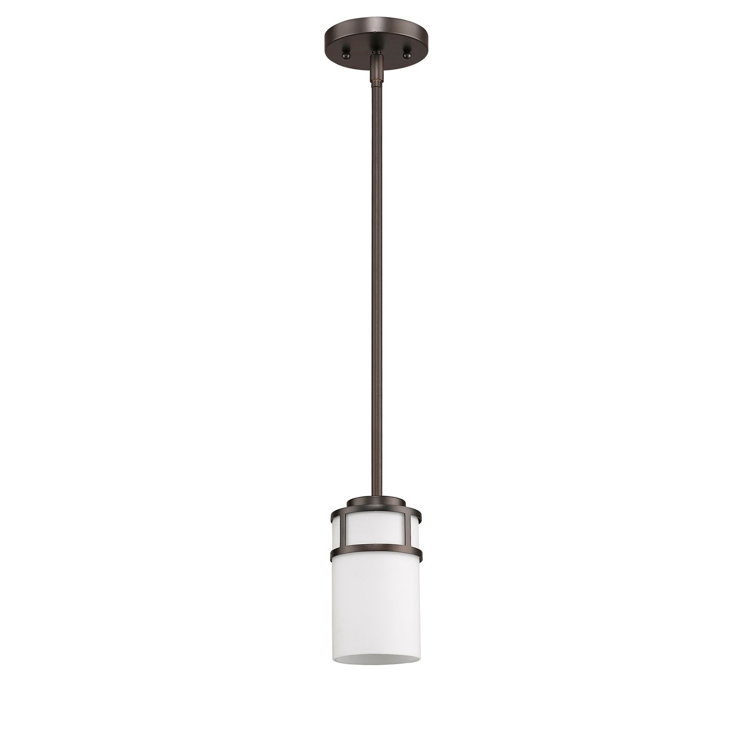 Indoor 1-Light Pendant W/Glass Shade In Oil Rubbed Bronze by Acclaim Lighting