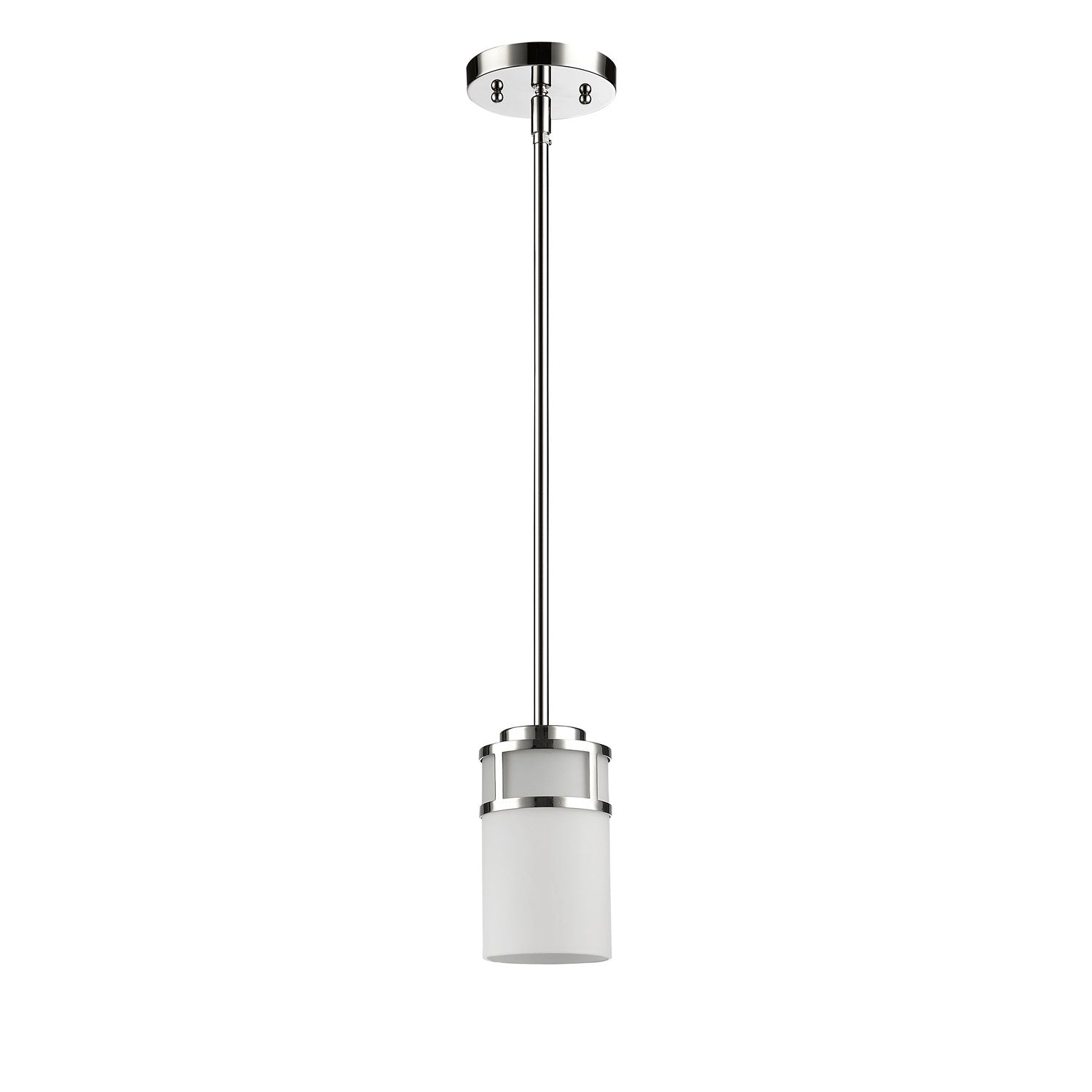 Indoor 1-Light Pendant W/Glass Shade In Polished Nickel by Acclaim Lighting