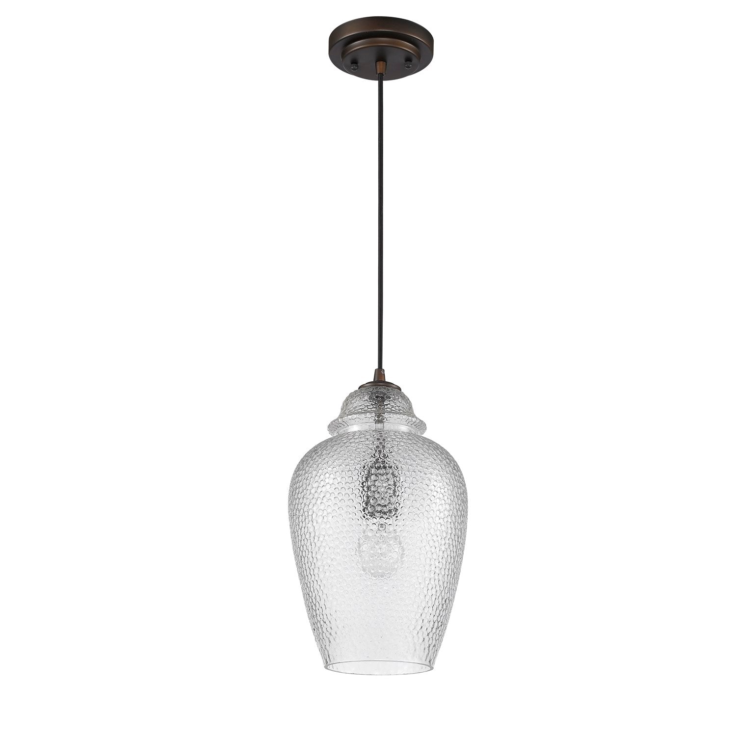 Indoor 1-Light Mini Pendant W/Glass Shade In Oil Rubbed Bronze by Acclaim Lighting