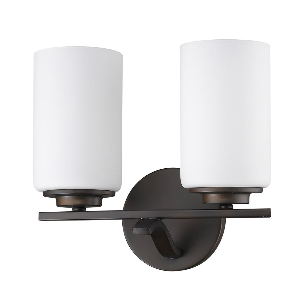 Indoor 2-Light Bath W/Glass Shades In Oil Rubbed Bronze by Acclaim Lighting