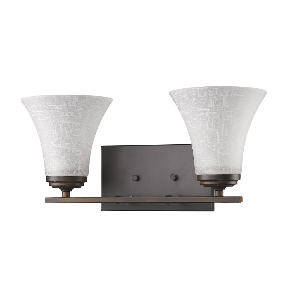 Indoor 2-Light Bath W/Glass Shades In Oil Rubbed Bronze by Acclaim Lighting