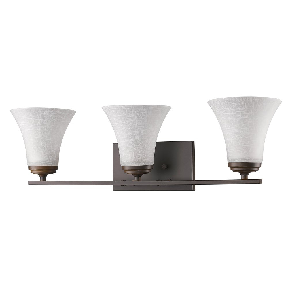 Indoor 3-Light Bath W/Glass Shades In Oil Rubbed Bronze by Acclaim Lighting