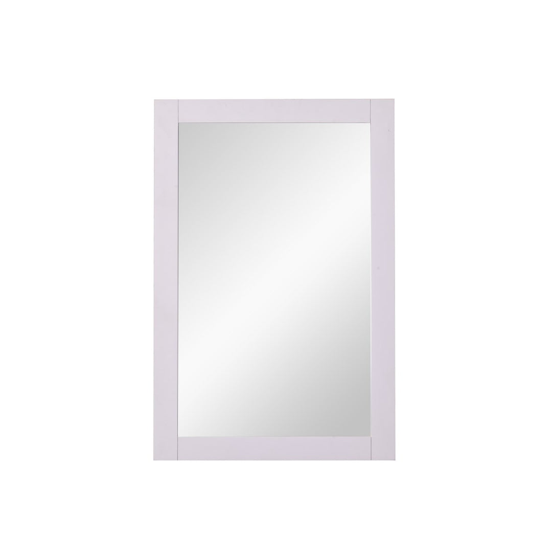 22 In. Contemporary  Mirror In White by Elegant Decor