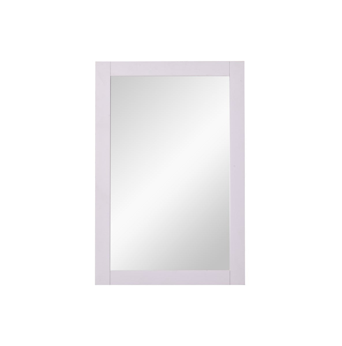 22 In. Contemporary  Mirror In White by Elegant Decor