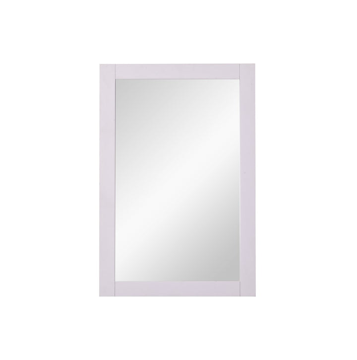 22 In. Contemporary  Mirror In White by Elegant Decor