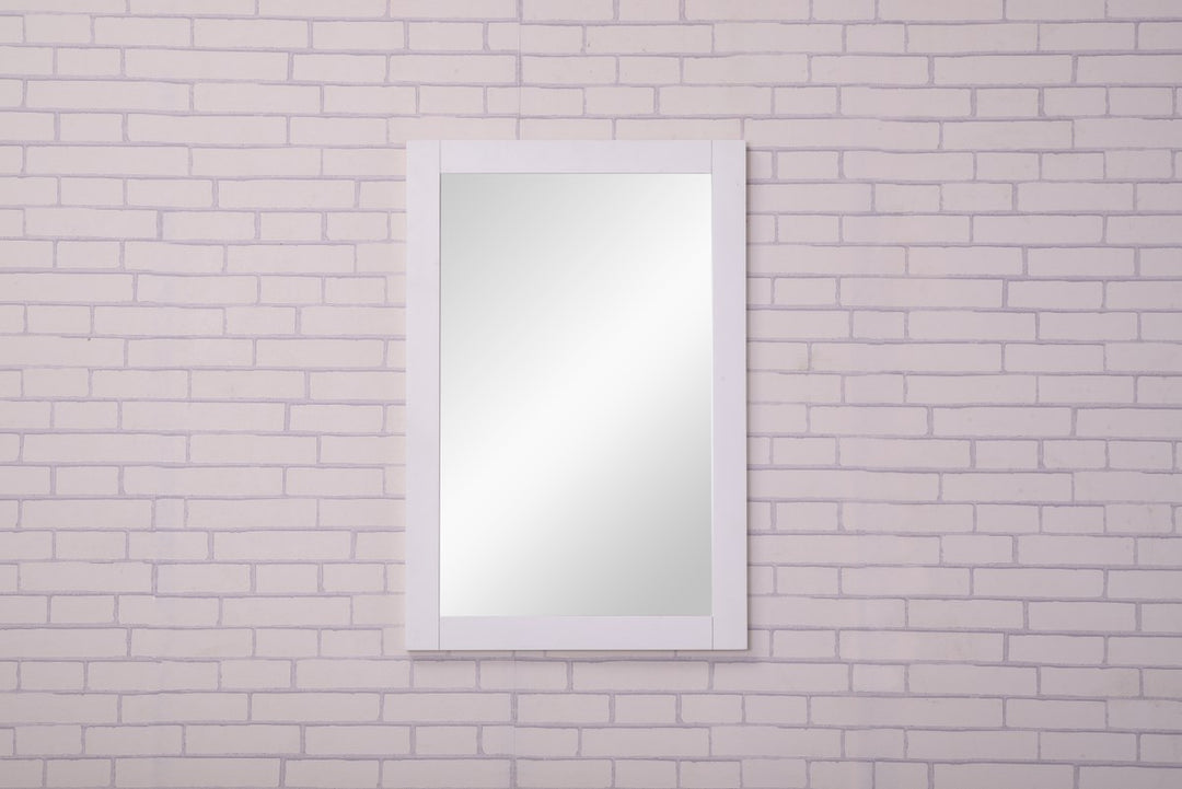 22 In. Contemporary  Mirror In White