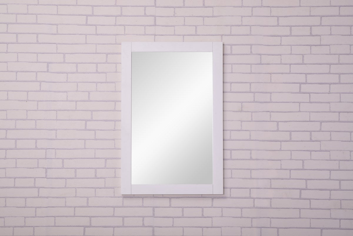 22 In. Contemporary  Mirror In White