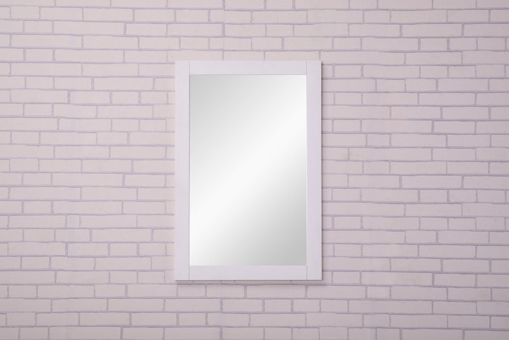 22 In. Contemporary  Mirror In White