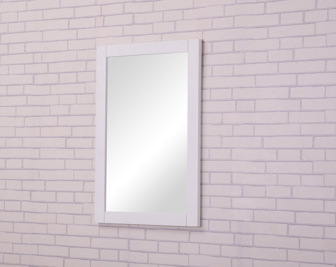 22 In. Contemporary  Mirror In White