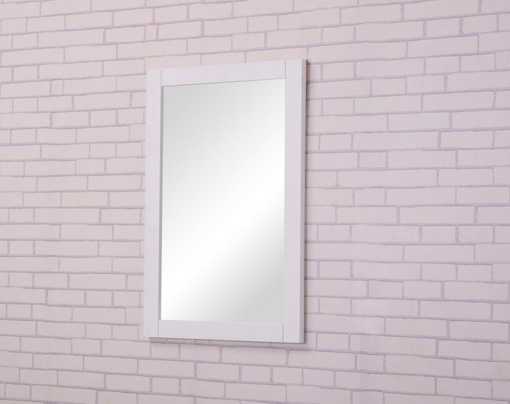 22 In. Contemporary  Mirror In White
