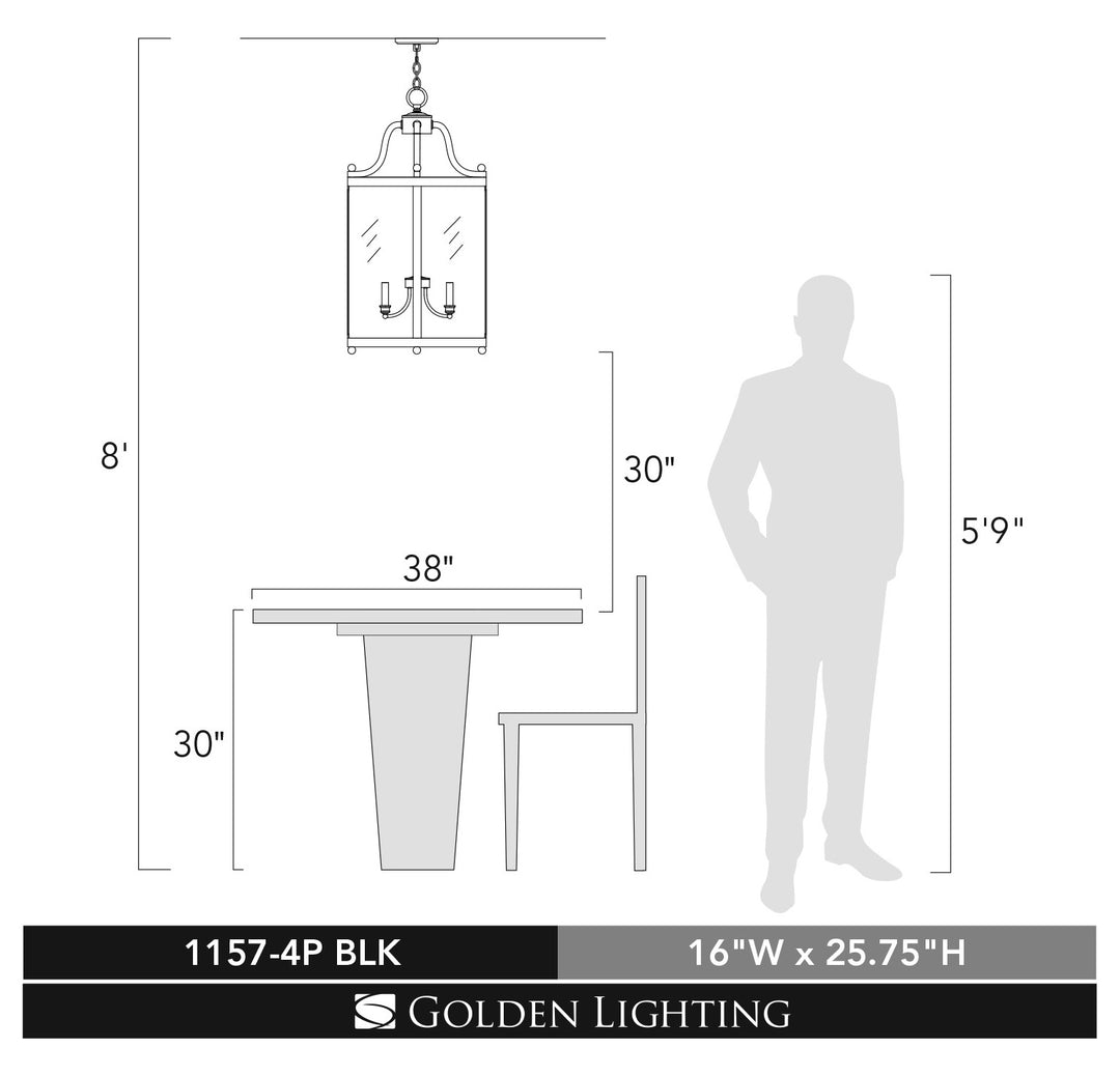 4 Light Pendant