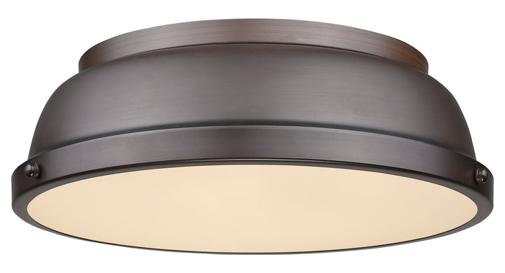 Flush Mount Rubbed Bronze by Golden