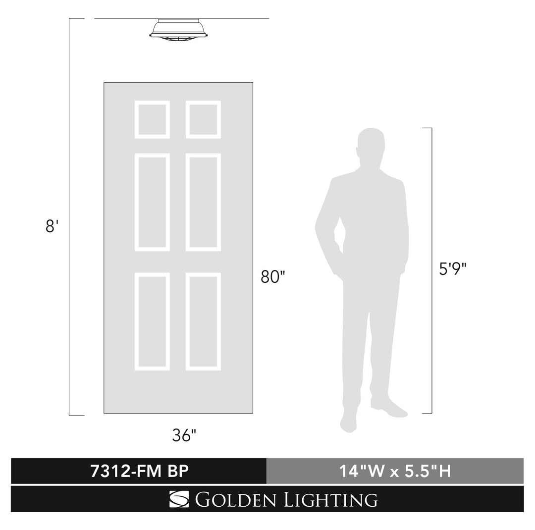 Flush Mount Black Patina