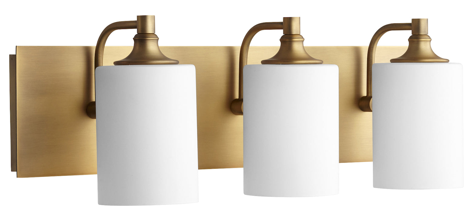 3Lt Vanity Aged Brass by Quorum