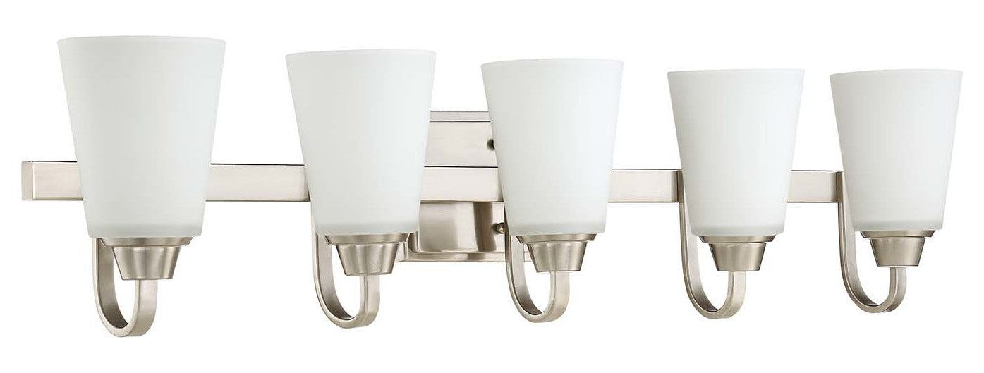 5 Light Vanity in Brushed Polished Nickel by Craftmade