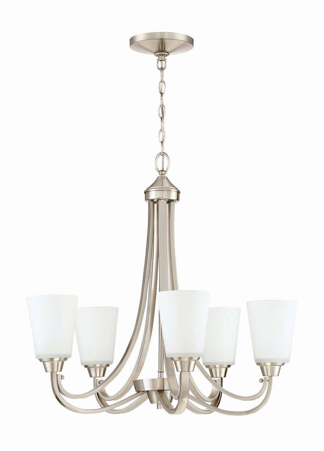 5 Light Chandelier in Brushed Polished Nickel by Craftmade