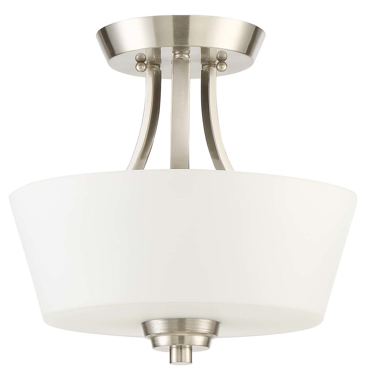 2 Light Convertible Semi Flush in Brushed Polished Nickel by Craftmade