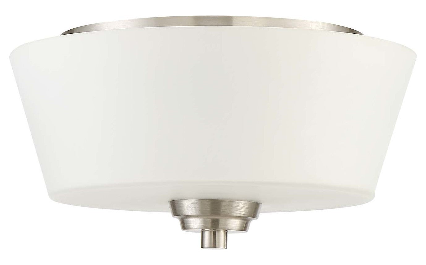2 Light Flushmount in Brushed Polished Nickel by Craftmade