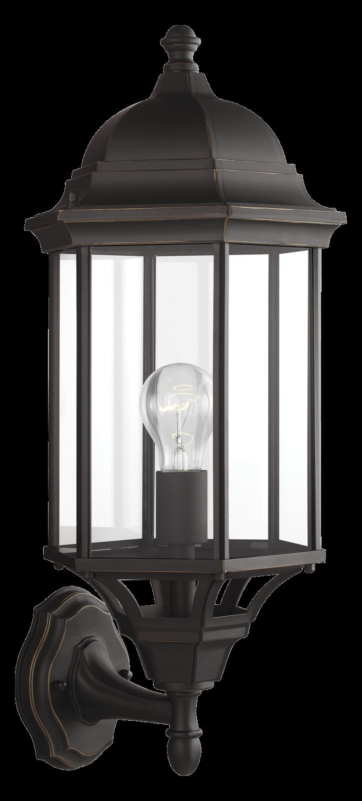Large One Light Uplight Outdoor Wall Lantern