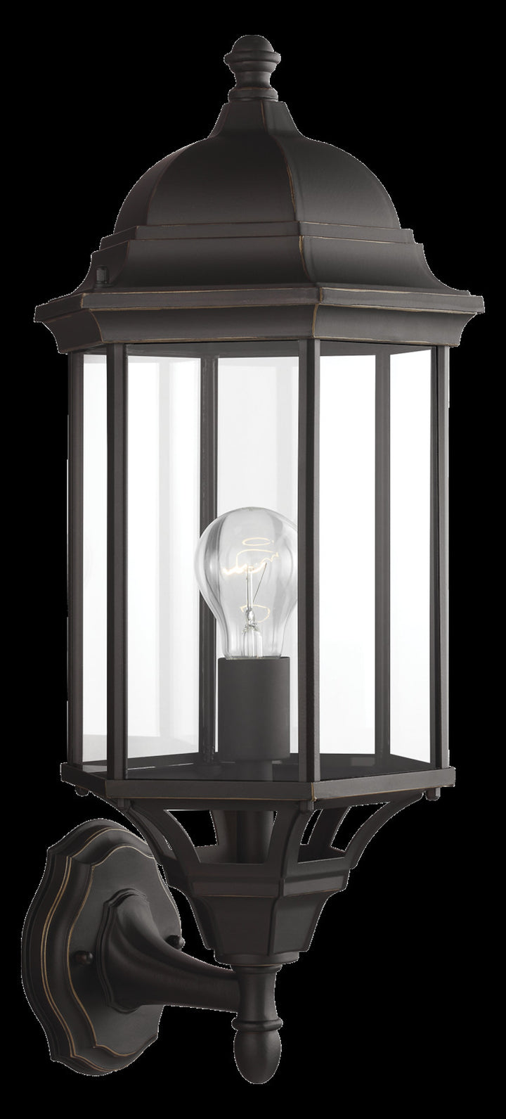 Large One Light Uplight Outdoor Wall Lantern
