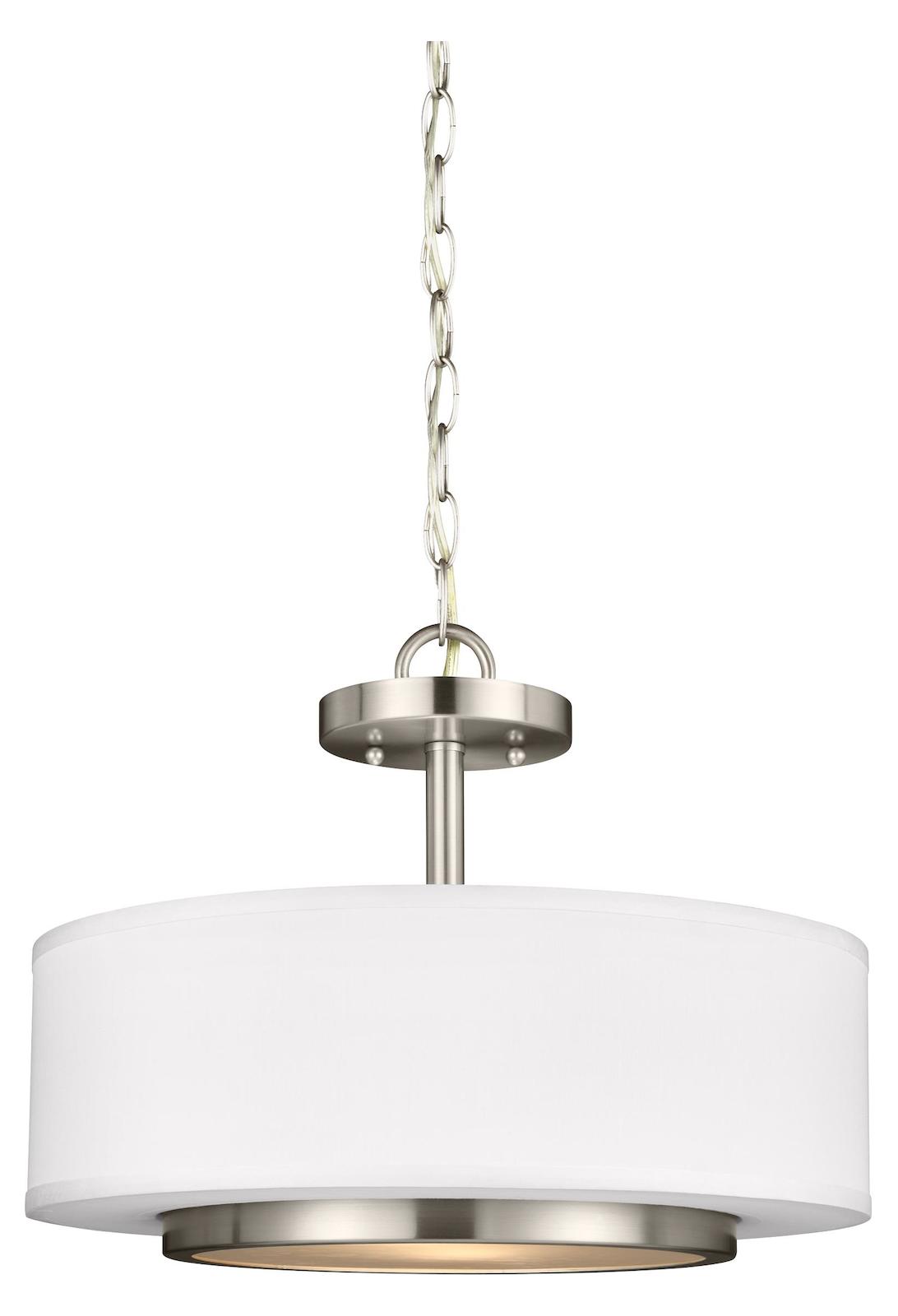 Two Light Semi-Flush Convertible Pendant by Generation Lighting