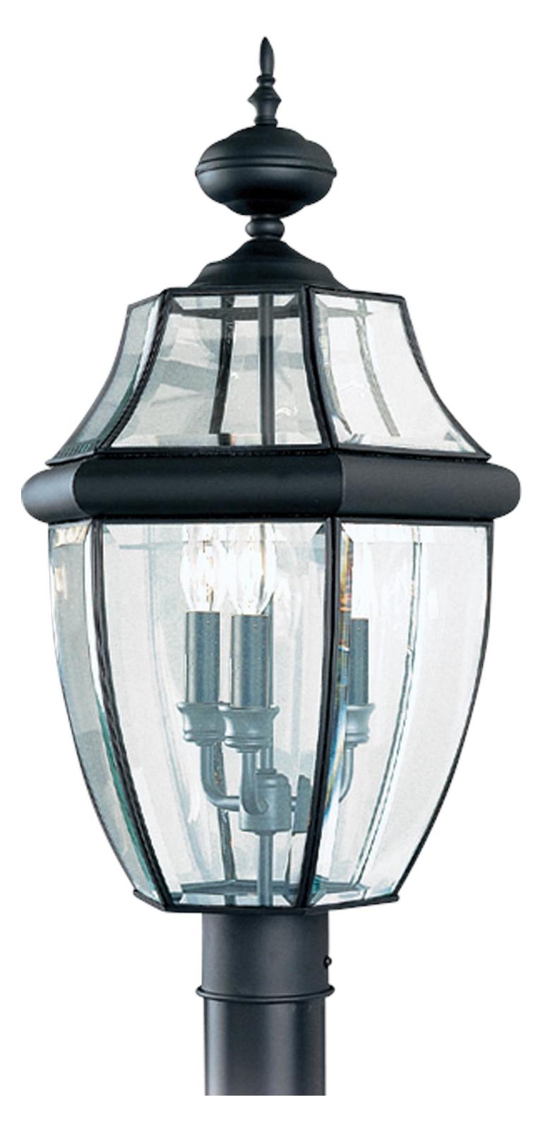 Three Light Outdoor Post Lantern by Generation Lighting