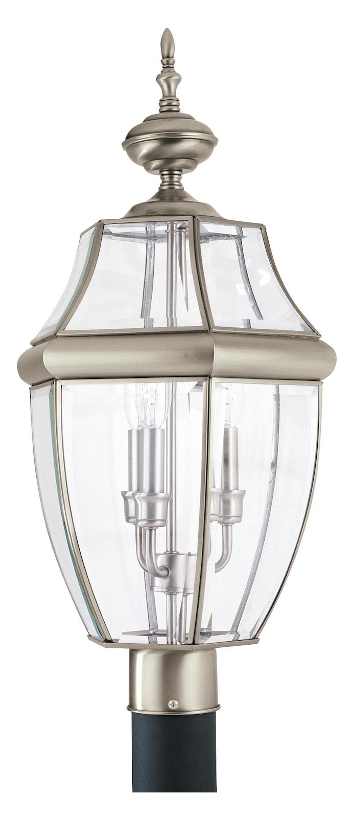 Three Light Outdoor Post Lantern by Generation Lighting