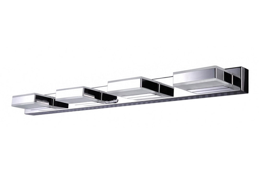 Frosted Glass  Chrome Metal Light Fixture by Bethel