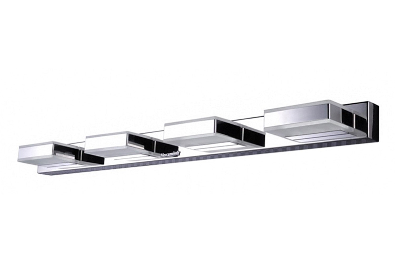 Frosted Glass  Chrome Metal Light Fixture by Bethel