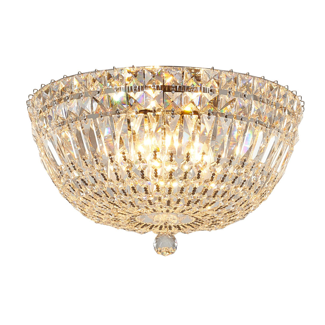 Clear Crystal Chrome Frame Light Fixture by Bethel