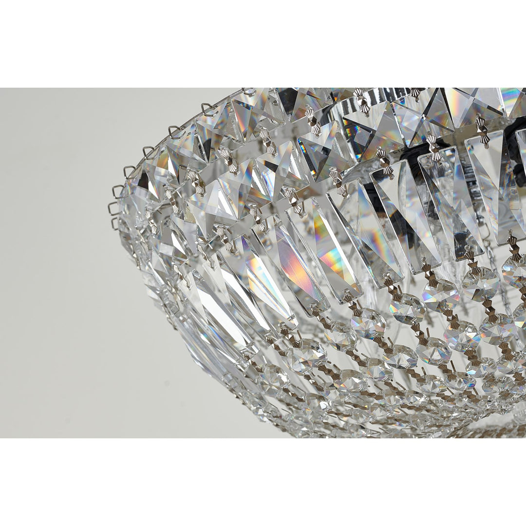 Clear Crystal Chrome Frame Light Fixture