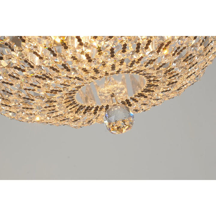 Clear Crystal Chrome Frame Light Fixture