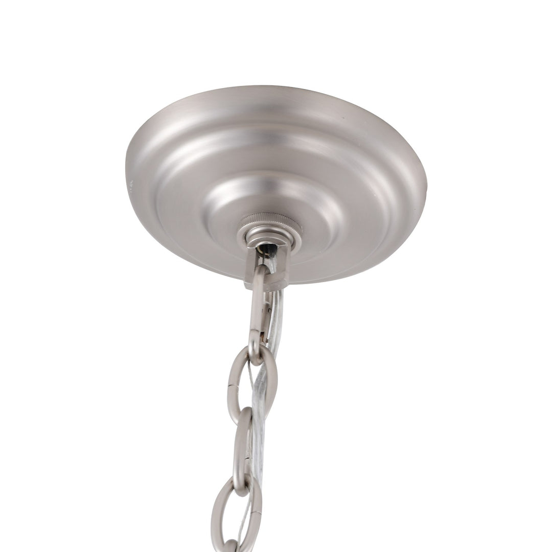 Clear Crystal Pewter Frame Light Fixture