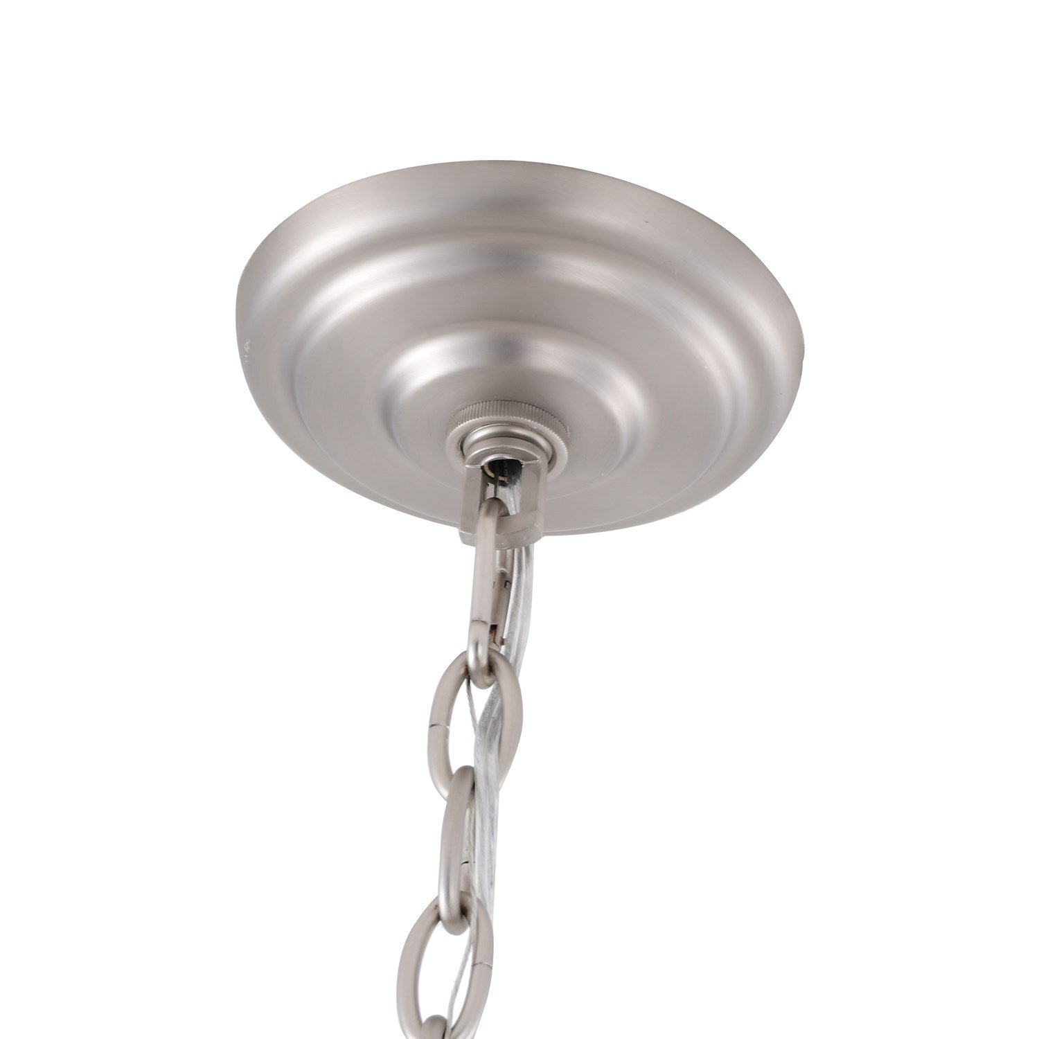 Clear Crystal Pewter Frame Light Fixture