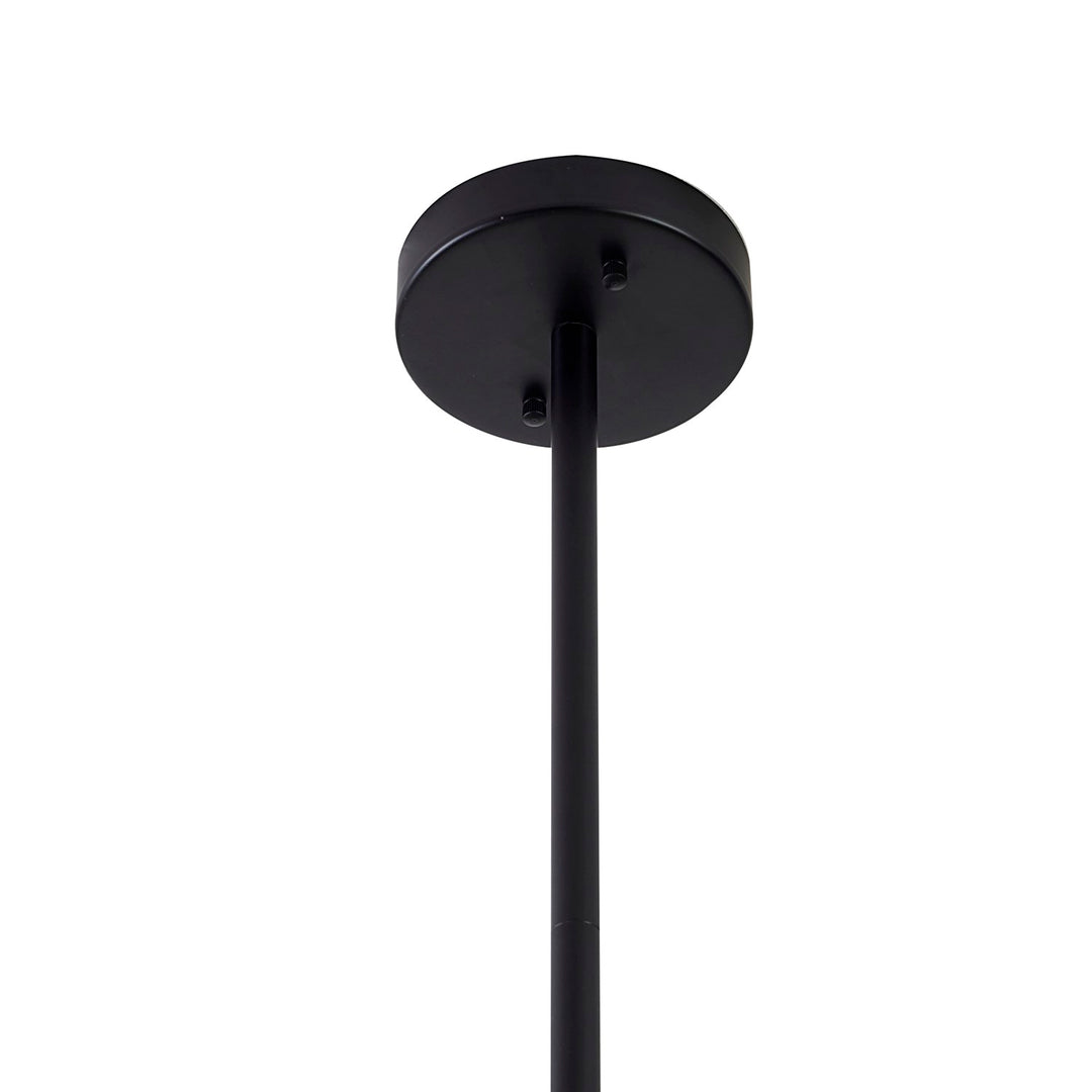 Amber Glass Black Frame Light Fixture