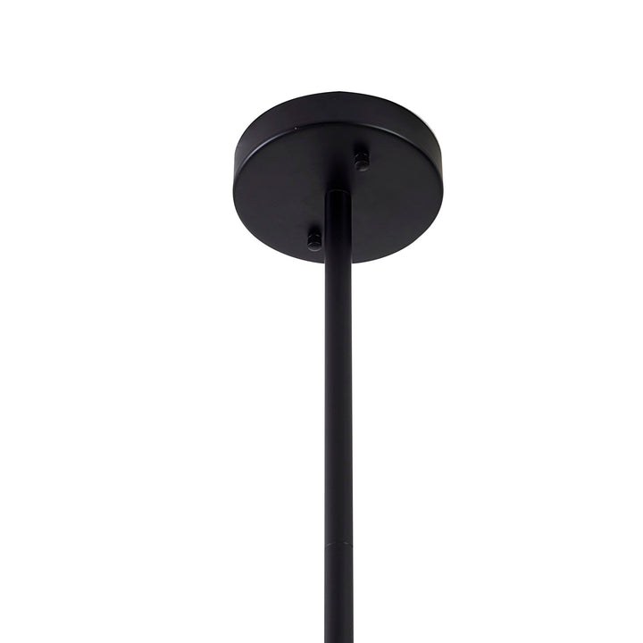 Amber Glass Black Frame Light Fixture