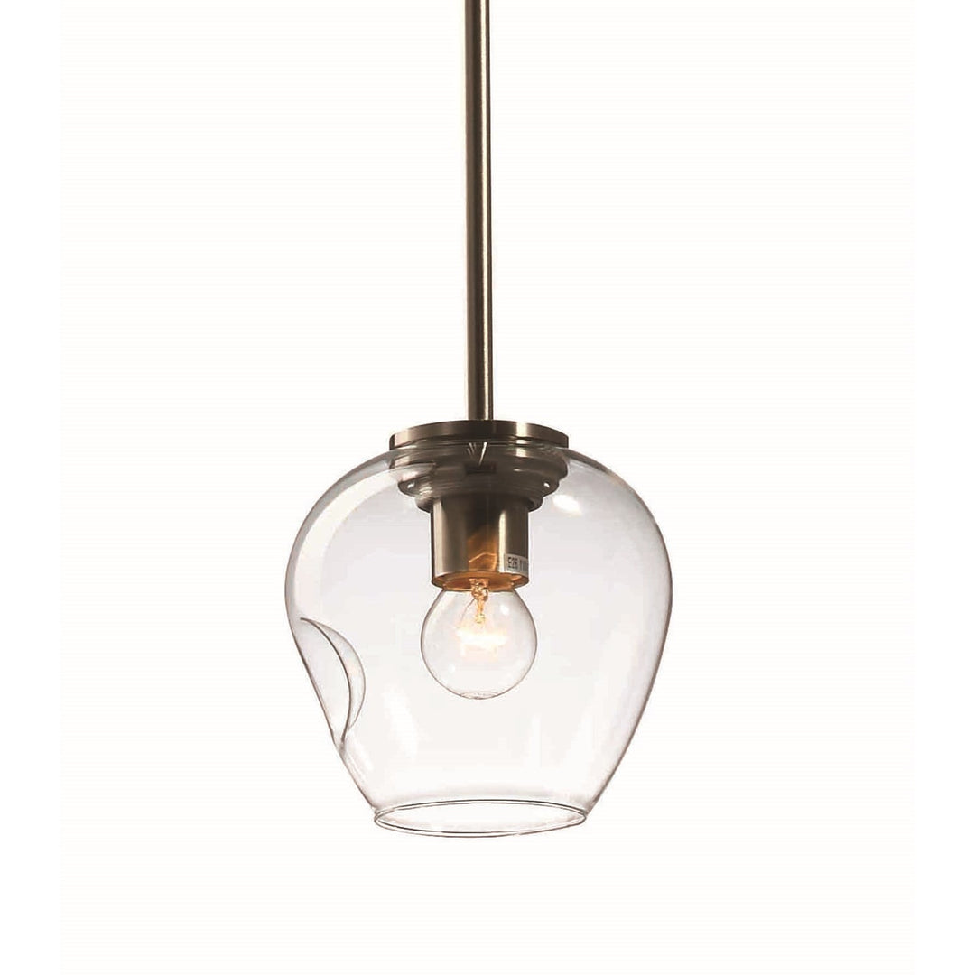 Clear Glass Satin Nickel Metal Light Fixture