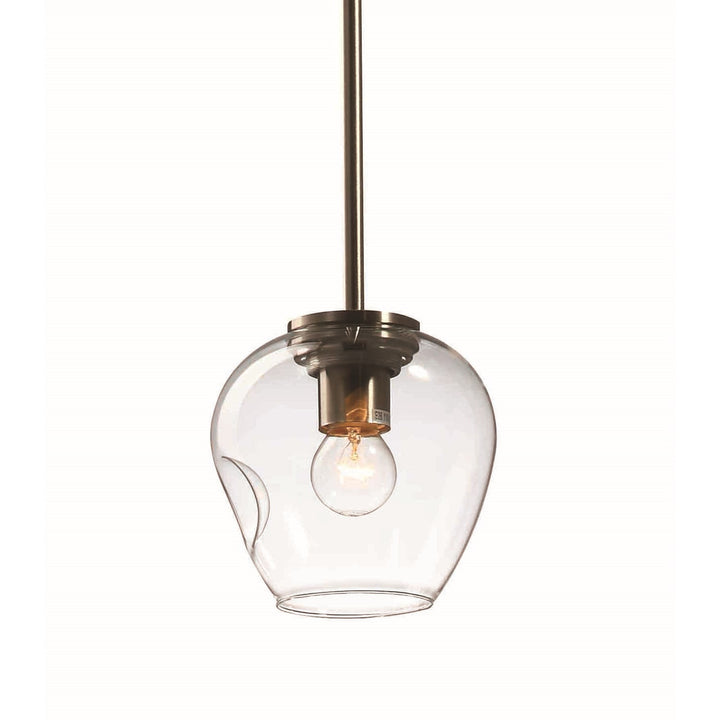 Clear Glass Satin Nickel Metal Light Fixture