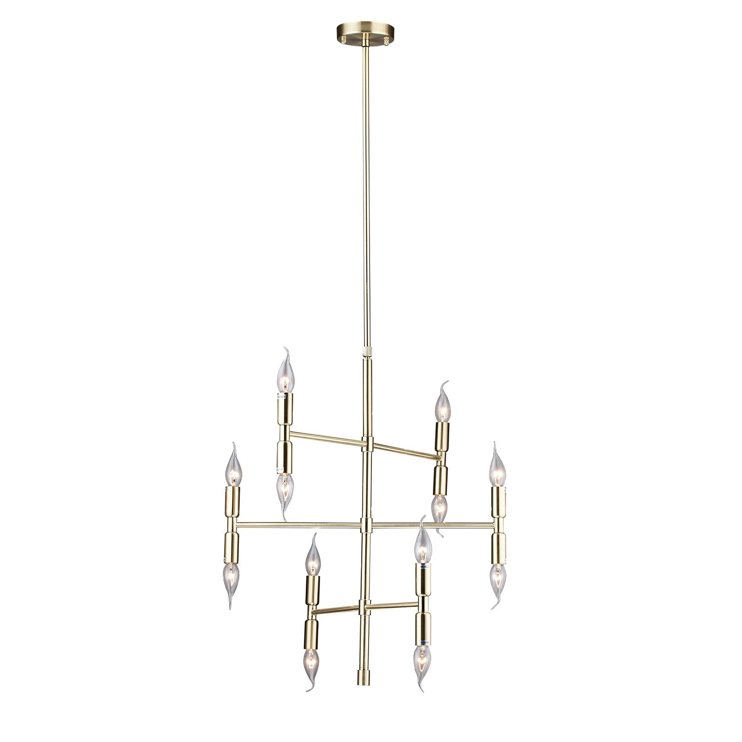 Multi-Arm  Gold Metal Light Fixture by Bethel