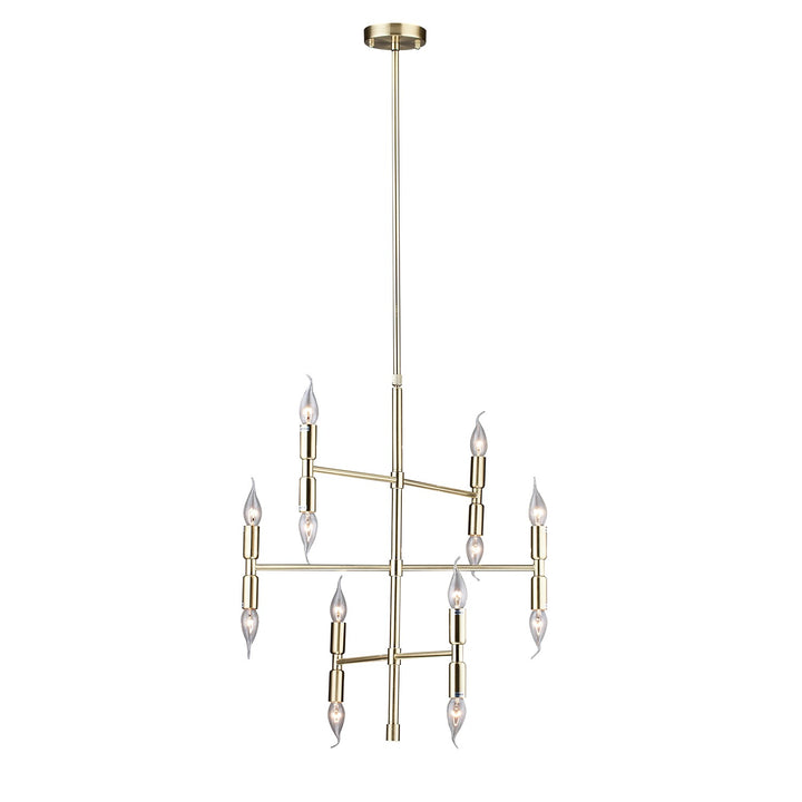 Multi-Arm  Gold Metal Light Fixture by Bethel