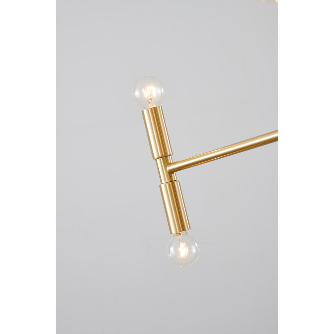 Multi-Arm  Gold Metal Light Fixture